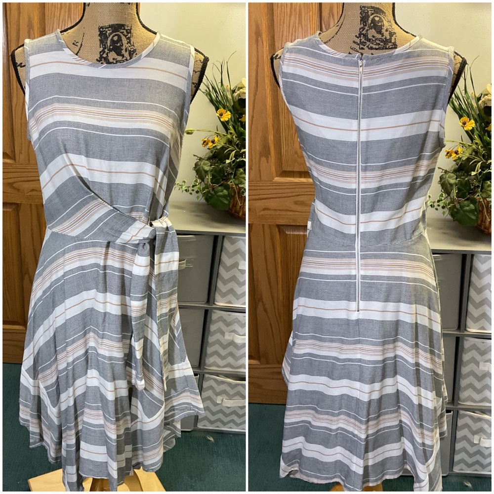 Striped V FOR Violet Weekend Sleeveless Dress